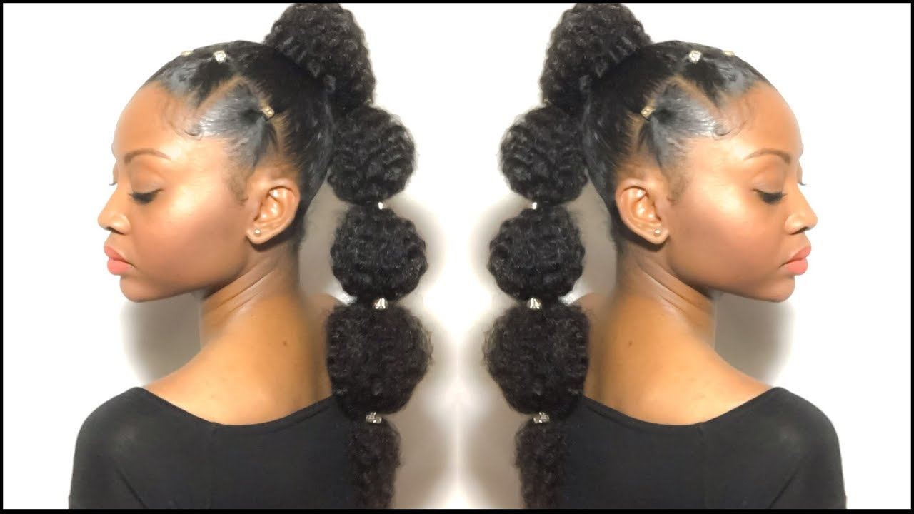 How to do Bubble Braids on Natural Hair